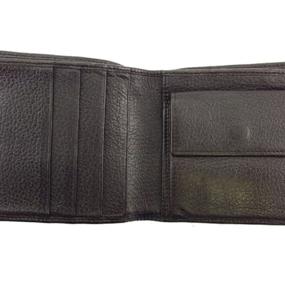 GUCCI two-fold wallet GG canvas beige canvas �~ leather used Authentic - Picture 5 of 9